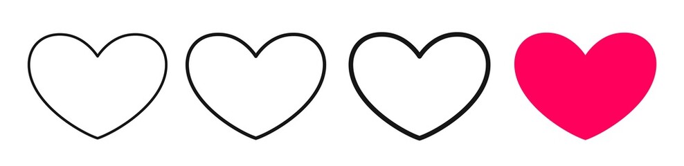Wall Mural - vector heart sign, icon, design element for website, ui, online store, app.