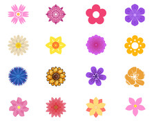 Flower Icon Collection - Vector Illustration