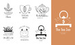 © Yana Alisovna - Hand drawn tea logo set in doodle style