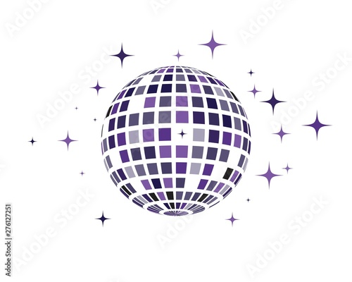 Fotomural Disco ball vector icon illustration