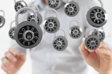 security data code digital in hand