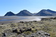 Panorama view at the Vestrahorn Mountains in the southeast of Iceland
