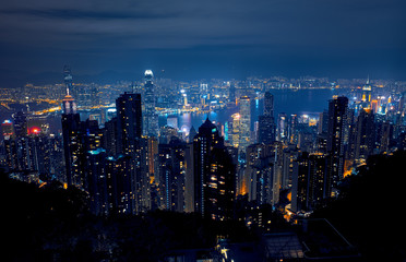 view of hong kong and victoria harbour