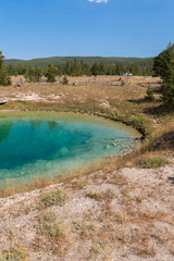 norris geyser basin porcelain in in Yellowstone National Park in Wyoming