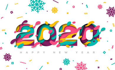 New Year 2020 typography