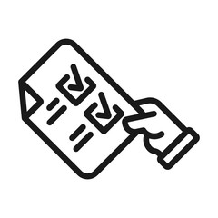 Wall Mural - school test - minimal line web icon. simple vector illustration. concept for infographic, website or app.