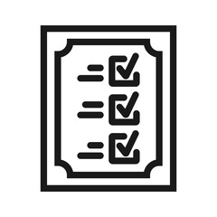 Wall Mural - survey and test - minimal line web icon. simple vector illustration. concept for infographic, website or app.