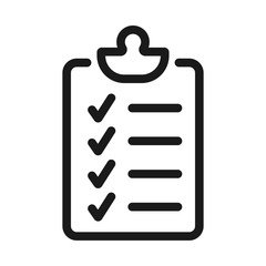 Wall Mural - survey and test - minimal line web icon. simple vector illustration. concept for infographic, website or app.
