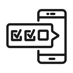 Wall Mural - survey and test - minimal line web icon. simple vector illustration. concept for infographic, website or app.
