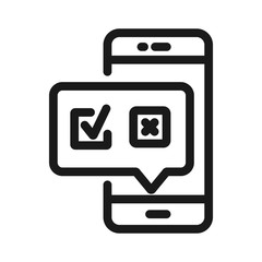 Wall Mural - survey and test - minimal line web icon. simple vector illustration. concept for infographic, website or app.