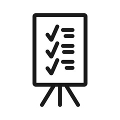 Wall Mural - survey and test - minimal line web icon. simple vector illustration. concept for infographic, website or app.