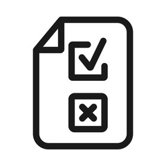 Wall Mural - survey and test - minimal line web icon. simple vector illustration. concept for infographic, website or app.