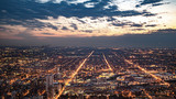 Fototapeta Uliczki - The citylights of Chicago from above - travel photography