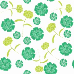 Floral Pattern with Leaves