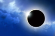 canvas print picture - Solar eclipse - a phenomena of the nature