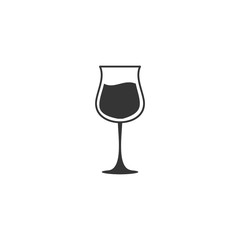 Aufkleber - wine glass icon symbol template black color editable. simple logo vector illustration for graphic and web design.