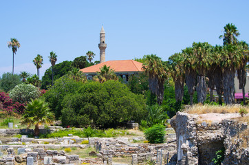 Poster - Minaret in Kos town, Greece