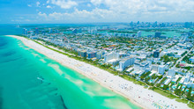 Aerial View City Miami Beach. South Beach. Florida. USA. 