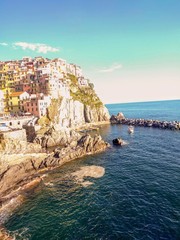 Manarola - Cinque Terre - 1 May 2019 - Overview of the port of Manarolo.