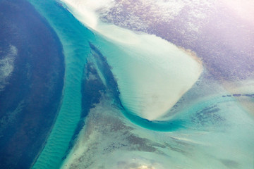 Aerial photography of ocean waves