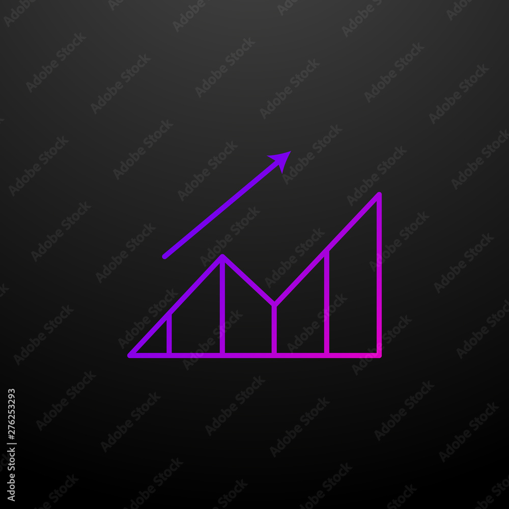 Financial chart line nolan icon. Elements of chart and diagram set