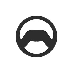 Poster - Car steering wheel and driver's hands icon symbol template black color editable. simple logo vector illustration for graphic and web design.