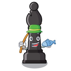 Canvas Print - Fishing bishop chess toys in character shape