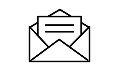 Wall Mural - email message line icon for communication and digital platforms