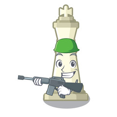 Sticker - Army chess king isolated in the character