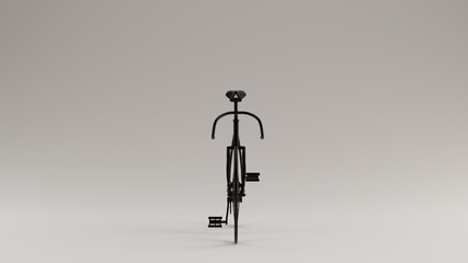 Black Fixed Gear Racing Bike 3d illustration 3d render