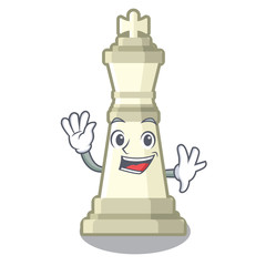 Poster - Waving chess king on a the mascot