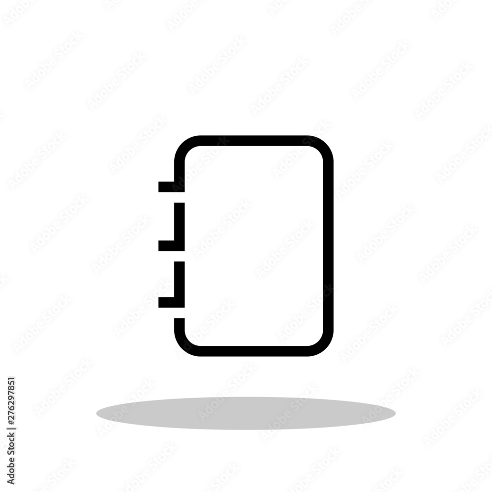 Modern Notes icon in flat style. Notebook symbol for your web site ...