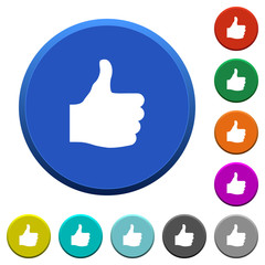 Poster - Thumbs up beveled buttons