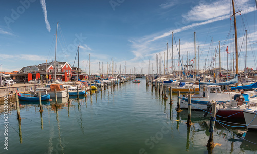 Fotomural Harbor marina in Juelsminde for small boats, Jutland Denmark