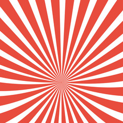 Wall Mural - Sun rays background. Sun rays in spiral design. Sun rays red color. Vector