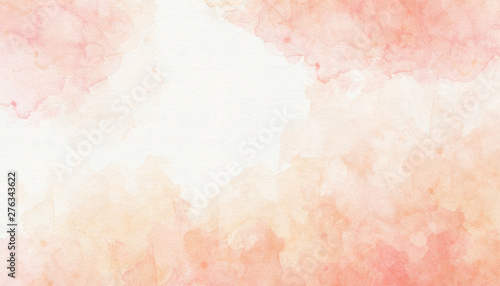 Colorful pink watercolor background for Valentine day or wedding