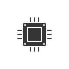 Aufkleber - Computer Chips icon symbol template black color editable. simple logo vector illustration for graphic and web design.
