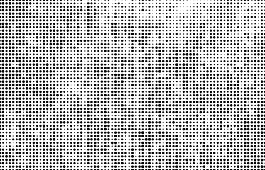 Abstract halftone wave dotted background. Monochrome texture of dots for printing.