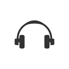 Aufkleber - headphones icon symbol template black color editable. simple logo vector illustration for graphic and web design.
