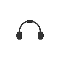 Aufkleber - headphones icon symbol template black color editable. simple logo vector illustration for graphic and web design.