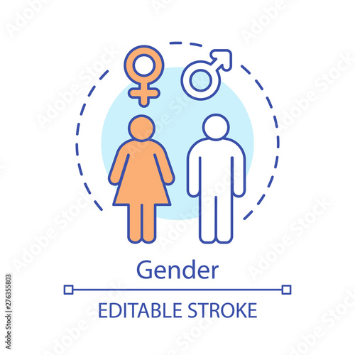 Gender Concept Icon Male And Female Symbol Idea Thin Line