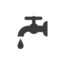 Water Tap Icon Symbol Template Black Color Editable. Simple Logo Vector Illustration For Graphic And Web Design.