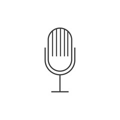 Aufkleber - Microphone icon symbol template black color editable. simple logo vector illustration for graphic and web design.