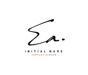 A A Beauty vector initial logo, handwriting logo of initial signature, wedding, fashion, jewerly, boutique, floral and botanical with creative template for any company or business.