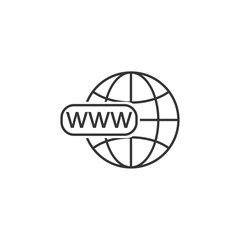 Poster - go to website icon symbol template black color editable. simple logo vector illustration for graphic and web design.