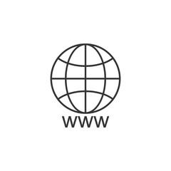 Aufkleber - go to website icon symbol template black color editable. simple logo vector illustration for graphic and web design.