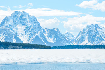  mountains and lake