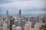 Fototapeta  - High Rise buildings of Chicago - aerial view - travel photography