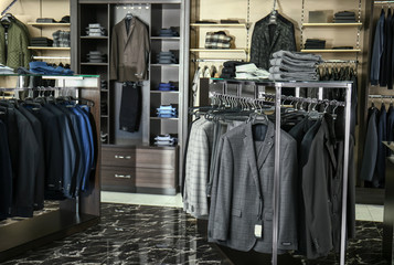 Wall Mural - Stylish clothes at menswear store