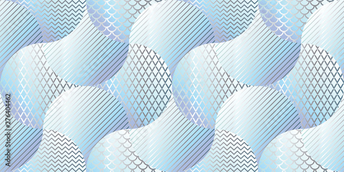 Abstract blue and white geometric metal surface seamless pattern. Repeatable ...